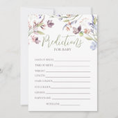 Wildflower Baby Predictions Card Kaart (Voorkant)