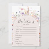 Wildflower Baby Predictions Game Card Kaart (Voorkant)