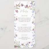 Wildflower Baby Shower 4x9 Menu Card (Voorkant)