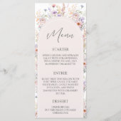 Wildflower Baby Shower 4x9 Menu Card (Voorkant)