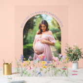 Wildflower baby shower Acrylic Sign Acryl Bord (Huwelijk)