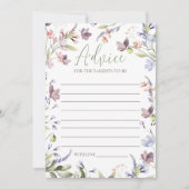 Wildflower Baby Shower Advice Card Kaart (Voorkant)