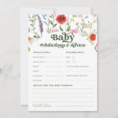 Wildflower Baby shower advies en voorspellingen Ka Kaart (Voorkant)