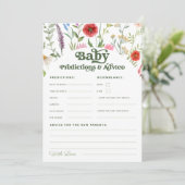 Wildflower Baby shower advies en voorspellingen Ka Kaart (Staand voorkant)