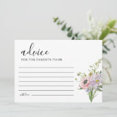 Wildflower Baby shower Advies Kaart (Staand voorkant)