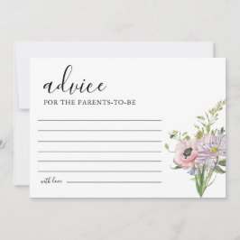 Wildflower Baby shower Advies Kaart