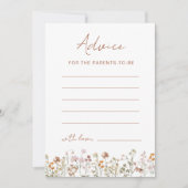 Wildflower Baby shower Advies Ouders om Kaart te z (Voorkant)