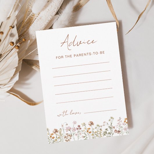 Wildflower Baby shower Advies Ouders om Kaart te z