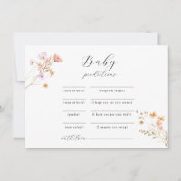 Wildflower Baby shower advies spel
