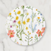 Wildflower Baby shower Bedankjes Labels (Achterkant)