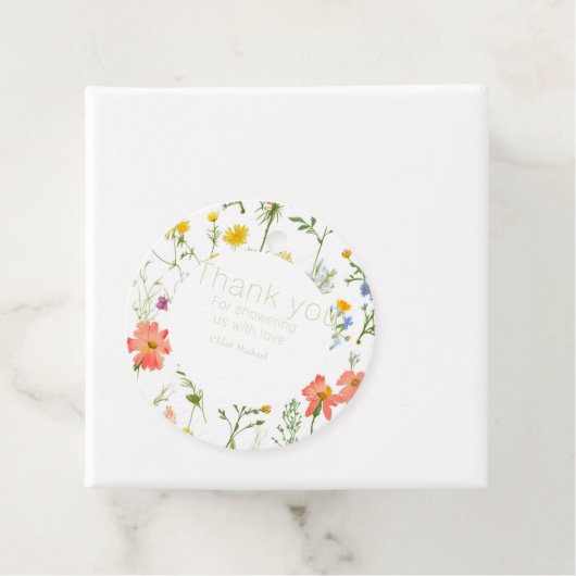 Wildflower Baby shower Bedankjes Labels (In situ)