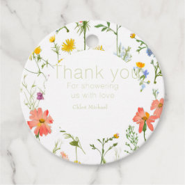Wildflower Baby shower Bedankjes Labels