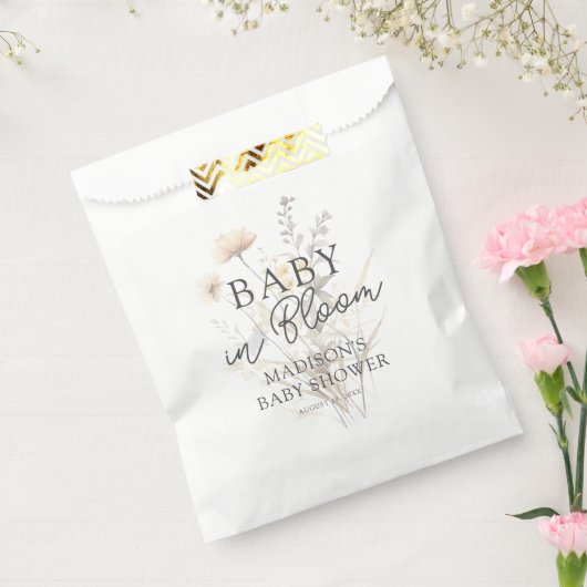 Wildflower Baby Shower Bedankzakje (Gezegeld)
