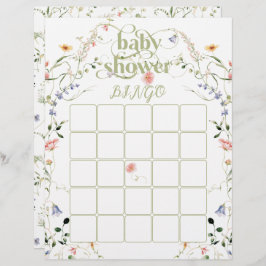 Wildflower Baby shower bingogame