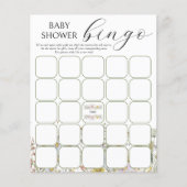 Wildflower Baby shower bingogame Flyer (Voorkant)