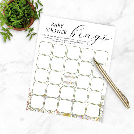 Wildflower Baby shower bingogame Flyer