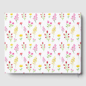 Wildflower Baby shower Bloemen Floral Custom Gastenboek (Achterkant)