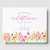 Wildflower Baby shower Bloemen Floral Custom Gastenboek (Voorkant)
