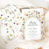 Wildflower Baby shower Bloemenboog Kaart