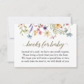 Wildflower Baby shower Boek Aanvraag Kaart (Voorkant)