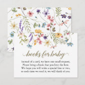 Wildflower Baby shower Boek Aanvraag Kaart (Voorkant / Achterkant)