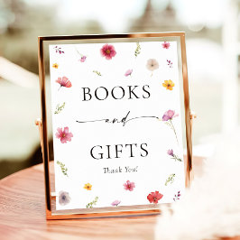 Wildflower Baby shower Boeken en geschenken Poster