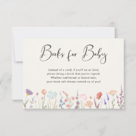 Wildflower Baby shower Boeken voor Baby behuizing Kaart