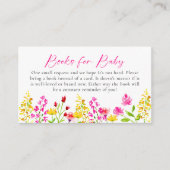 Wildflower Baby shower Boeken voor Baby QR Code Informatiekaartje