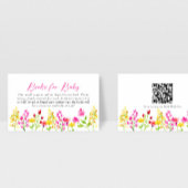 Wildflower Baby shower Boeken voor Baby QR Code Informatiekaartje