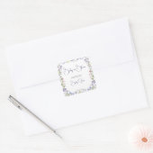 Wildflower baby shower boho bloemen gunst vierkante sticker (Envelop)