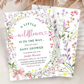 Wildflower Baby shower Boho Little Wildflower Kaart