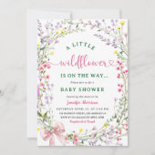 Wildflower Baby shower Boho Little Wildflower Kaart (Voorkant)