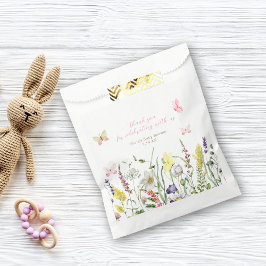 Wildflower Baby shower Dank je wel voor tassen Bedankzakje