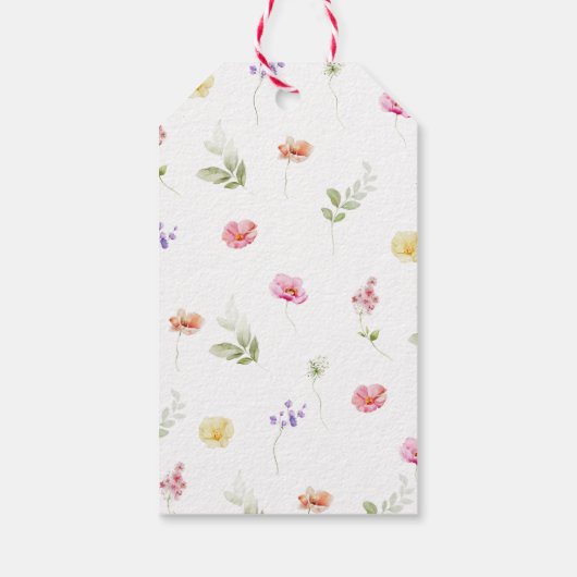 Wildflower baby shower dank u cadeaulabel (Achterkant)