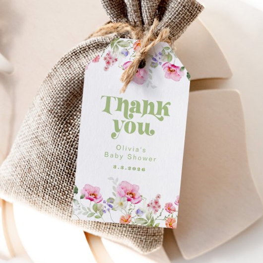Wildflower baby shower dank u cadeaulabel