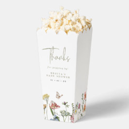 Wildflower Baby shower Dank u Popcorn Bedankdoosjes