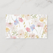 Wildflower Baby Shower Diaper Raffle Insert Informatiekaartje (Achterkant)