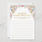 Wildflower Baby shower Familie Traditie Spel Kaart (Voorkant)