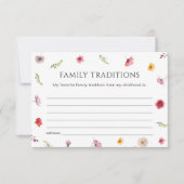 Wildflower Baby shower Familie Tradities Kaart (Voorkant)
