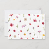 Wildflower Baby shower Familie Tradities Kaart (Achterkant)