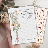 Wildflower Baby shower Familie Tradities Kaart