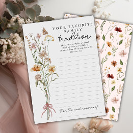 Wildflower Baby shower Familie Tradities Kaart