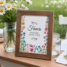 Wildflower Baby Shower Favor Bordje
