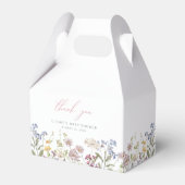 Wildflower Baby shower Favor Box Roze Bloemen Meis Bedankdoosjes (Voorkant Zijde)