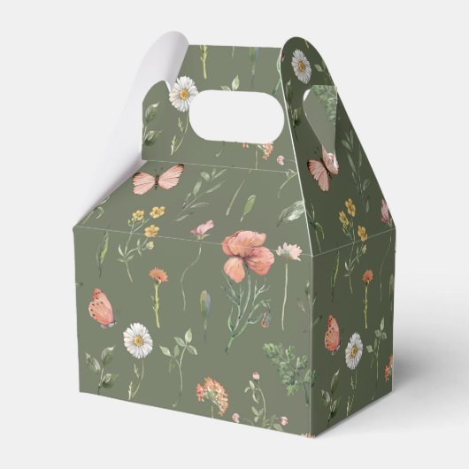 Wildflower Baby shower Favor Boxes Bedankdoosjes (Achterkant)