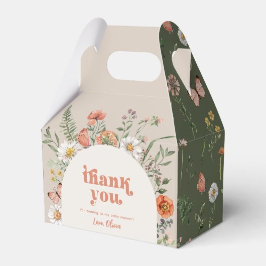 Wildflower Baby shower Favor Boxes Bedankdoosjes (Voorkant Zijde)