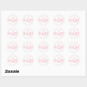 Wildflower Baby Shower Favor Sticker Editable Name (Vel)