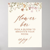 Wildflower Baby shower Flower Bar Poster (Voorkant)