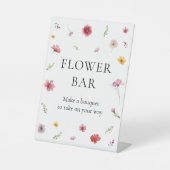 Wildflower Baby shower Flower Bar Reclamebord Met Voetstuk (Voorkant)