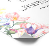 Wildflower baby shower Fopspeen jacht spel Poster (Hoek)